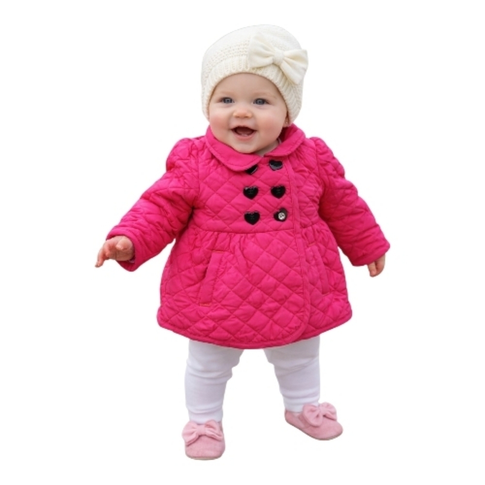 LITTLE Me quilted lined girls jacket size 12 months